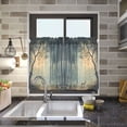 thumbnail image 4 of Yayeee Kitchen Curtains Tier Pair Light Filtering 27"x36" Rod Pocket Short Cafe Window Panel, Retro Forest, 4 of 7
