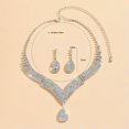 thumbnail image 4 of K-KED 2Pcs Fashionable Rhinestones Necklaces Earrings Delicate Jewelry Sets Women's Accessor:yq-02, 4 of 9
