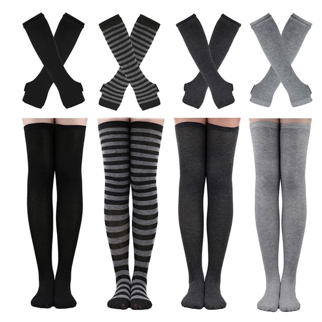 Set de calcetines y calentadores de brazos de Barrlves, disfraz de Halloween para mujer