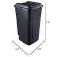 thumbnail image 3 of 50 Gallon Wheeled Trash Can - Roughneck Plastic Garage Bin, Black - Heavy Duty Outdoor Waste Container with Lid & Wheels for Yard, Workshop, Patio, 3 of 3