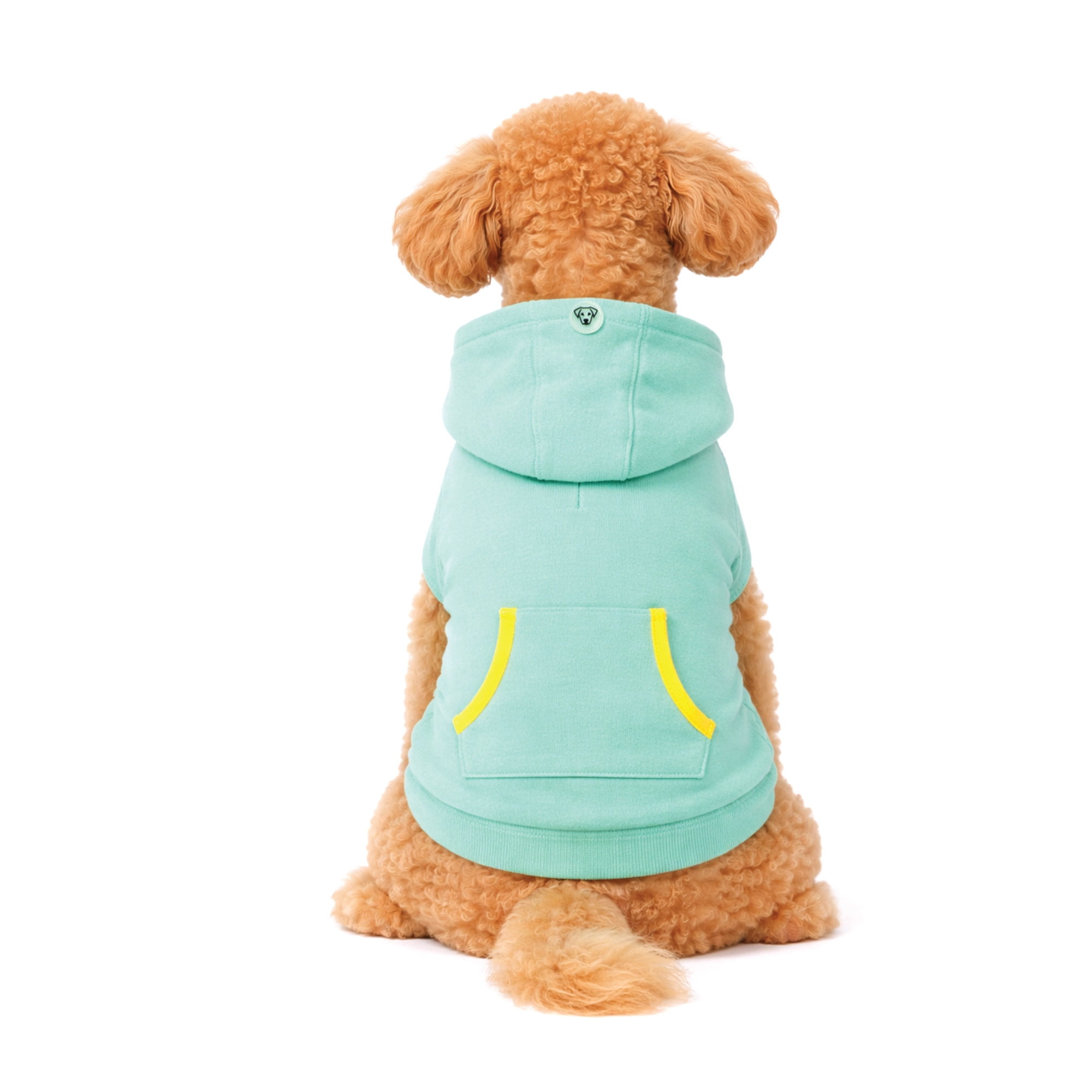 One Paw, Mint Hooded Dog Sweatshirt with Contrast Trim , Soft