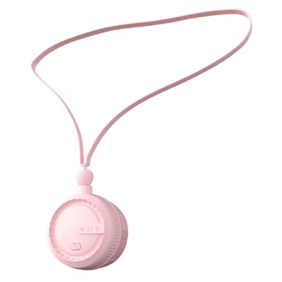 Portable Neck Fan Bladeless Neck Fan 3 Speeds USB Charging Wearable Fan Adjustable 360 Degree Rotati Pink Plastic