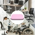 thumbnail image 3 of Fmxomd Foam Seat Cushion Chair Pad – Slow Rebounds Office Chair Cushion for Enhanced Comfort, Ideal for Office, Car, and Travel Seat Cushion – Cushion for Chair – (Pink, 13.8x13.8x1.38in), 3 of 8