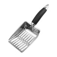 thumbnail image 1 of Pala de Acero Inoxidable para Arena de Gato con Colador de Malla, Mango Ergonómico, Diseño de Pala Profunda, Agarre de Goma, para una Eliminación Eficiente de Residuos, Fácil Limpieza, 1 of 8