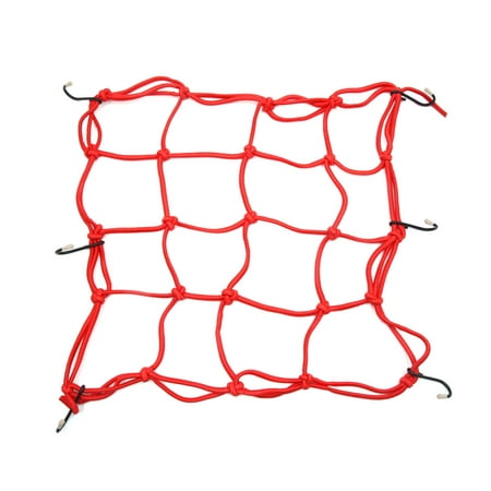 13'' x 13'' Red Cargo Luggage Storage Mesh Bungee Net for Bike (Best Way To Store Bicycles)