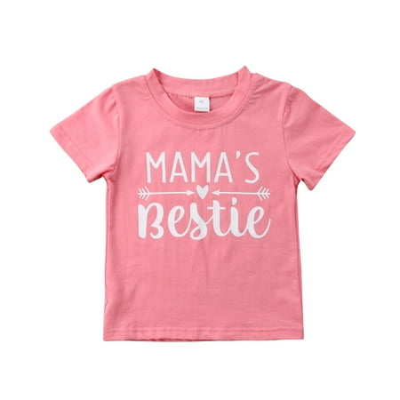 

Musuos Girls Short Sleeve Letter Printed T-shirt Top for Summer Wear