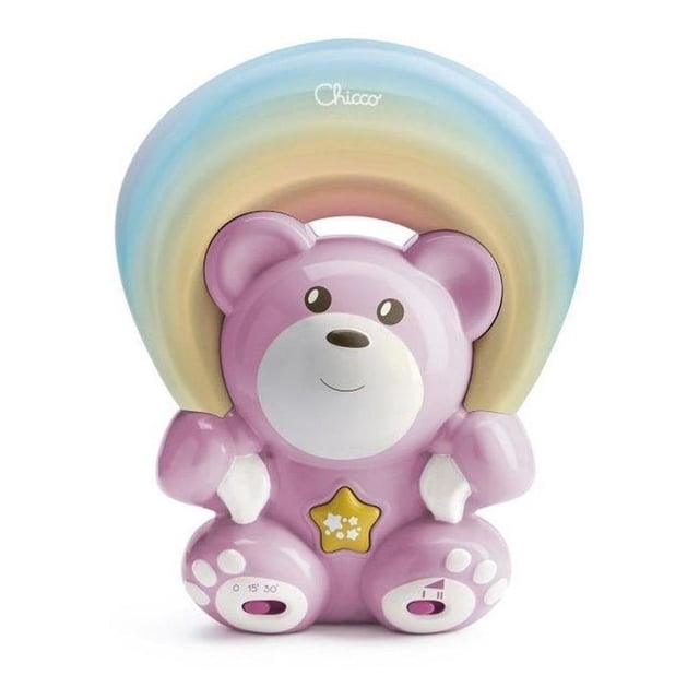 Chicco Osito Musical Proyector Luz Arcoiris Rainbow Bear Rosa