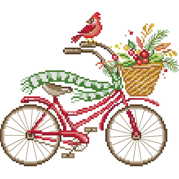 Hilo de bordar Parcial Eco-algodón (14CT) Estampado Bicicleta Punto de Cruz (J616) FLhrweasw Nuevo
