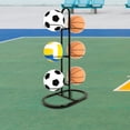 thumbnail image 6 of GARENDE Ball Rack Freestanding Multipurpose Basketball Rack for Garage Indoor Tier Black, 6 of 9