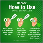 Debrox Earwax Removal Kit, Bulb Syringe and Ear Drops with Carbamide Peroxide, 0.5 Fl Oz
