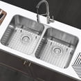 thumbnail image 3 of JASSFERRY Undermount Kitchen Sink Double Bowl 32 Inch, 32", 16-gauge Stainless Steel, 3 of 7