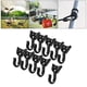 thumbnail image 5 of Paquete ganchos de plástico negro para acampar libre gancho de toldo soporte para universal ganchos para colgar accesorios de Camping gancho, 5 of 8