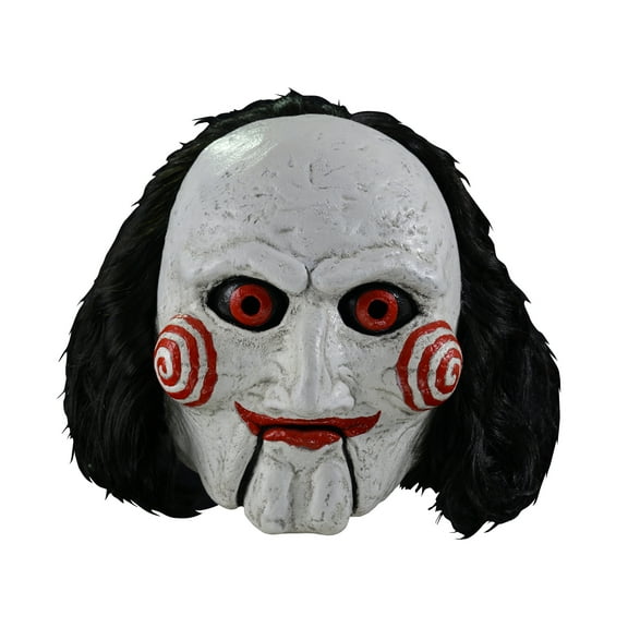 Trick or Treat Studios Billy Puppet Deluxe White Latex Halloween Costume Mask, for Adult