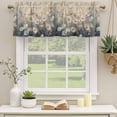 thumbnail image 2 of Flower Floral Curtain Valances for Windows, Kitchen Valance Window Treatments Panel 2 Pack, Retro Abstract Modern Minimalist Smear Art Rod Pocket Short Curtains for Bathroom Bedroom 60 x 18 Inch, 2 of 8
