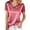 Pink., variant on Agkizg Women's Crew Neck Short Sleeve T Shirt Solid Color Mesh Rhinestone Casual Basic Daily Fashion Top