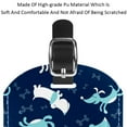 thumbnail image 4 of Square 2Pack PU Leather Blue Dogs Cruise Luggage Tag with Privacy Cover and Name ID Tag for Travel Handbags Backpacks Luggage Tags, 4 of 6