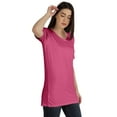 thumbnail image 2 of Inkmeso Plain Basic Tshirt Long Length Tee Short Sleeve Workout Top For Women, 2 of 9