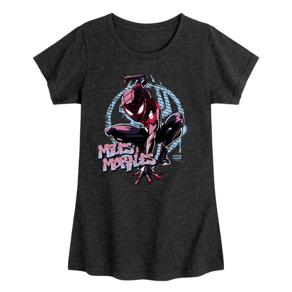 Spider-Man - Miles Spraypaint - Youth Girls Fitted Short Sleeve T-Shirt