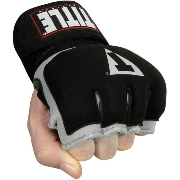 Title Boxing Platinum Prime Gel Fistwraps 2.0 - Large - Black/Silver