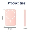 thumbnail image 3 of Hendoct 10000mAh 15W Fast Charge Magnetic Power Bank, Portable Wireless Magsafe Battery Pack Compatible with iPhone 14/13/12 Series-Pink, 3 of 9