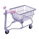 thumbnail image 1 of Mini carrito de compras, mini cesta de almacenamiento, modelo de carrito, lindo accesorio de fotografía. púrpura, 1 of 9