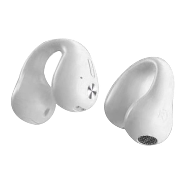 Auriculares Bluetooth Bling Bling de conducción ósea inalámbricos para deportes color blanco