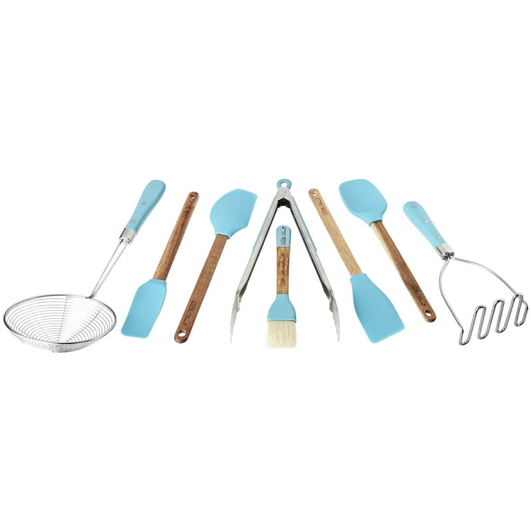 The Pioneer Woman, Frontier Collection 8-Piece Kitchen Tool and Utensil Set,  Teal