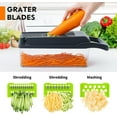 thumbnail image 2 of Vegetable Chopper, Pro Onion Chopper, 16 in 1Multifunctional Food Chopper, Kitchen Vegetable Slicer Dicer Cutter,Veggie Chopper With 8 Blades,Carrot Chopper With Container (Grey), 2 of 6