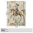thumbnail image 4 of WYYP Western Cowboy Throw Blankets, Western Riding Horse Wild Tropical Cactus Flannel Warm Soft Cozy Fluffy Bed Couch Blanket, Farmhouse White Fleece Throws to Decorate The Room and Bedroom White, 4 of 6