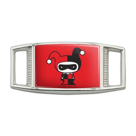 Harley Quinn Cute Chibi Character Rectangular Shoe Shoelace Shoe Lace Tag Runner Gym Charm Decoration