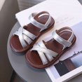 thumbnail image 2 of Godom Girls Sandals Summer Open Toe Flats Shoes Dress Sandal for Toddler Little Big Kid, 2 of 7