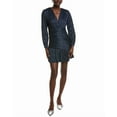 thumbnail image 3 of Maje womens  Crinkled Mini Dress, 34, Blue, 3 of 4