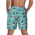 thumbnail image 4 of Uemuo Mallard Ducks Swimming In The Lake Pattern Mens Swim Trunks Quick Dry Board Shorts with Mesh Lining, Stretch Beach Shorts Quick Dry No-Chafing Board Shorts-Small, 4 of 9
