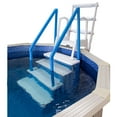 thumbnail image 4 of Aqua Select Blue Anti-Slip Pool Steps with White Steps and White Outside Flip-up Safety Ladder, 48-54"H, 4 of 6
