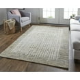 thumbnail image 5 of HomeRoots 514333 9 x 12 ft. Tan & Ivory Wool Plaid Hand Tufted Handmade Stain Resistant Rectangle Area Rug, 5 of 5