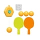 thumbnail image 4 of Juego de autoentrenamiento de mesa colgante Sunnimix Entrenador de ping pong amarillo, 4 of 8