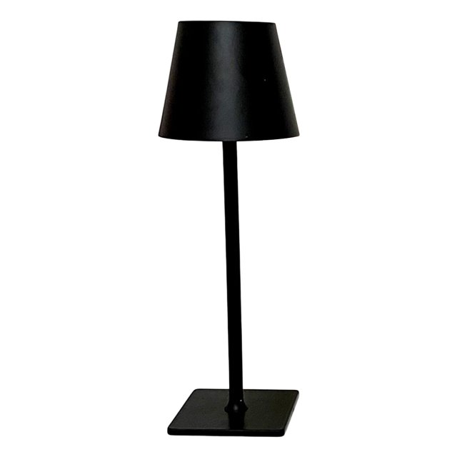 Lámpara de escritorio LED Control táctil Lámpara de mesa nórdica para cocina Dormitorio (Cuadrado negro)