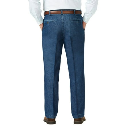Haggar - Big & Tall Haggar Classic-Fit Expandable-Waist Stretch Jeans Medium Blue - Walmart.com