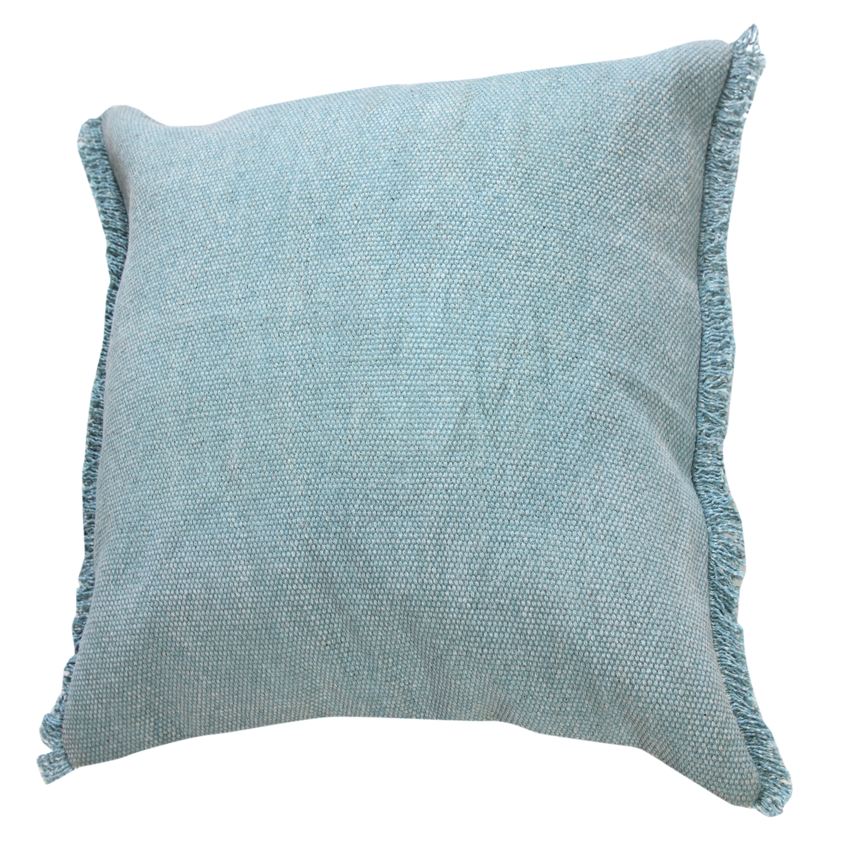 Harlow Hill Power Loomed Solid Cotton Throw Pillow Cover - 20" - Corydalis Blue