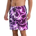 thumbnail image 2 of Fuzoiu Blue Lightning Print Men's Beach Shorts,Men's Swim Trunks,Quick Dry Board Shorts with Pockets,Men's Bathing Suits for Surfing, Running, and Casual Wear-3X-Large, 2 of 6