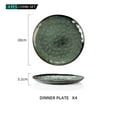 thumbnail image 2 of vancasso Starry 4-Piece Dinner Plate Vintage Look Ceramic Green Kiln Change Glaze 11 inch Dinner/Salad/Fruit/Snack Plate(28 * 28 * 2.5cm), 2 of 8