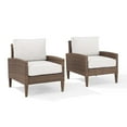 thumbnail image 6 of Crosley Furniture Capella Rattan & Fabric Patio Chair in Brown/Cream (Set of 2), 6 of 6