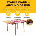 thumbnail image 4 of Sweet Shop Words Table Cloths for 3 Foot Rectangle Tables, Candyland Colorful Lollipop Potatoes Patio Waterproof Elastic Fitted Tablecloths, Washable Rectangular Table Cover for Camping, 4 of 8