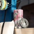 thumbnail image 3 of 20 Oz Pioneer Flower Coffee Tumbler Double Wall Insulated Stainless Steel Water Bottle | Metal Reusable Thermoses Flask with Cup Cap | Leak & Sweat Proof with Anti-Dust Lid, 3 of 7