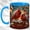 Blue, variant on Cardinal Heart Coffee Mug, Winter Bird Mug, Ceramic 11 oz