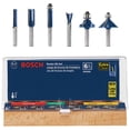 thumbnail image 2 of Juego de brocas fresadoras BOSCH RBS006, 6 piezas, vástago de 1/4 pulgadas con punta de carburo, 2 of 8