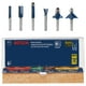 thumbnail image 2 of Juego de brocas fresadoras BOSCH RBS006, 6 piezas, vástago de 1/4 pulgadas con punta de carburo, 2 of 8