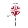 thumbnail image 5 of Fiudx Colgante de Piruleta Navideña con Diseño de Caramelo Rojo y Blanco, Ideal para Decorar El Árbol y La Corona de Navidad, Ideal para Fiestas y Uso Doméstico, Ideal Como Regalo, Tamaño 15,7 X 7,2, 5 of 5
