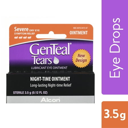 (2 pack) GENTEAL Tears Severe Eye Ointment for Severe Dry Eye Symptom Relief, (Best Otc Eye Drops For Severe Dry Eyes)