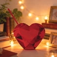 thumbnail image 5 of Valentines Heart Shaped Disco Cup With Lid And 23 Oz Disco Sparkling Drinking Cups Party Tumblers For Valentine Galentine Wedding Party Glass Bottle A, 5 of 7
